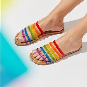 For You II BC Rainbow Sandals VEGAN!!